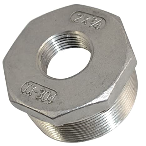 Thread Reducer Bushing 2" Male x 3/4" Female Adapter Pipe Fitting with Stainless steel 304 NPT