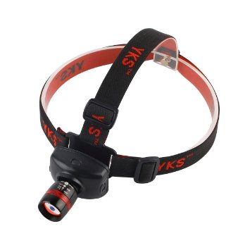 Headlamp YKS Adjustable Beam Focus LED Headlamp with 4 Modes and 300lm Lamp Bulb