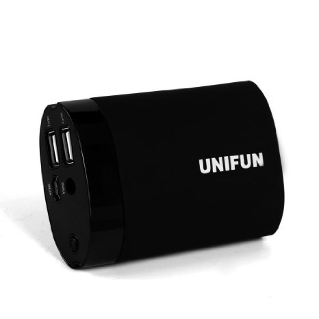 UNIFUN 10000mAh Portable Charger External Battery Pack, Dual Input (5A DC  2A USB) 2-Port Output Fast Charging Power Bank for iPhone 6S 6 Plus iPad Samsung Galaxy