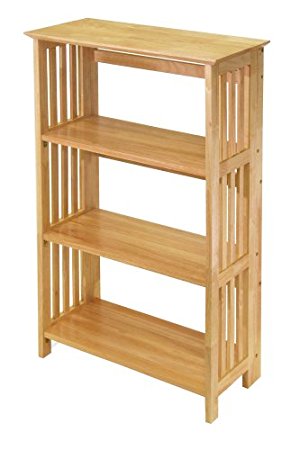 Winsome Wood Foldable 4-Tier Shelf, Natural