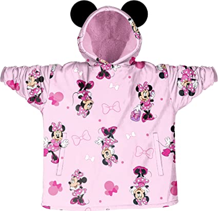 Disney Frozen and Minnie Mouse WAY BIG HOODIE for Girls, Girls Oversized Pullover Hooded Sweatshirt