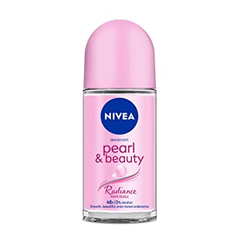 NIVEA Women Deodorant Roll on, Pearl & Beauty Radiance for Eventoned Smooth & Beautiful Underarms, 50 ml