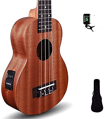 Kadence Mahogany Wood Professional 26inch Tenor Ukulele With Acoustic/Electric option, Tuner and Bag, Best Uke with equalizer option and tuner. (Electric)