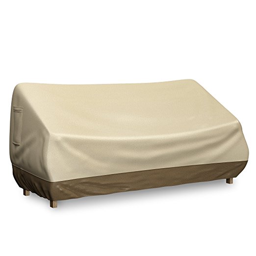 Bench Cover for Outdoor Loveseat or Patio Sofa - Fits seats up to 58 inches - Water Resistant and Durable Protective Fabric Cover