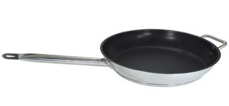 Update International (SFC-14) 14" Induction Ready Excalibur-Coated S/S Fry Pan w/Helper Handle