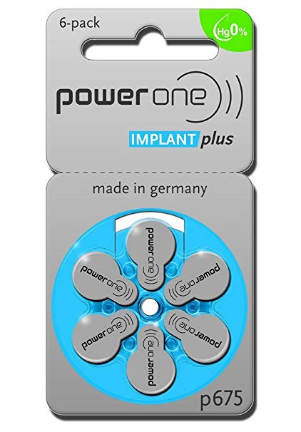 Power One Cochlear Implant 675 Batteries! 5, 60-Packs, Total 300 Batteries