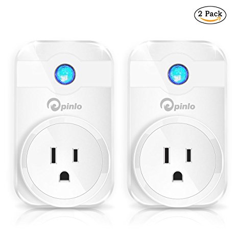 Smart Plug, Alexa Compatible Wifi App Controlled Outlet, Timing Function, Works with Alexa and Google Assistant, No Hub Required, Remote Controlled Appliances from Anywhere - 2 Pack