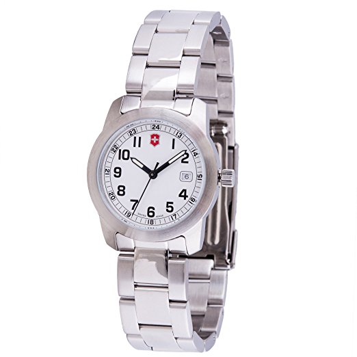 Victorinox Swiss Army Field Collection Womens Stainless Steel Date Watch 26007.CB