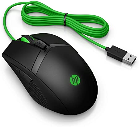 HP Pavilion Gaming 300 Wired USB Gaming Mouse, 5000 DPI Optical Sensor, On-the -Fly Settings, RGB LED, Ambidextrous , Black