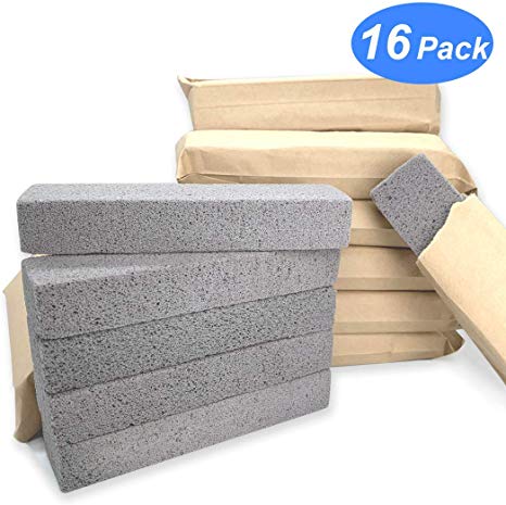Pumice Stone Toilet Bowl Cleaner - Non Scratch Scouring Pad for Cleaning Hard Water Stain Remover Bulk Pack of 16
