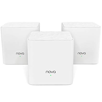 Tenda Nova MW3 Smart Whole Home Mesh Wi-Fi System (Pack of 3), up to 3500 Square Feet, Fast & Stable WiFi Coverage, Ideal for Small to Medium Homes with WiFi Enabled Devices, Features Simple to Use Tenda Wi-Fi App, 3-year Warranty