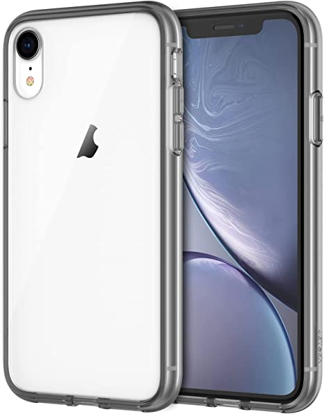 JETech Case for iPhone XR 6.1-Inch, Shockproof Transparent Bumper Cover (Grey)