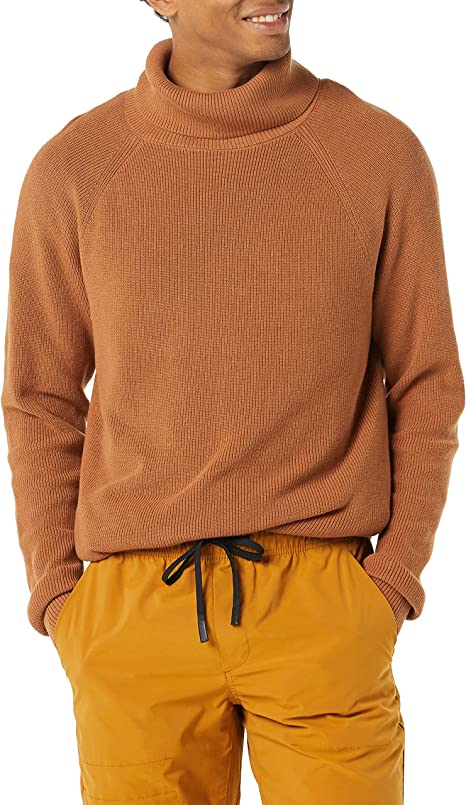 Amazon Essentials Mens 100% Cotton Rib Knit Turtleneck Sweater