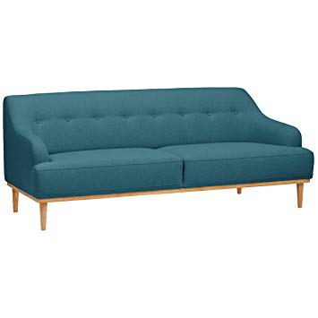 Rivet Alvin Contemporary Sofa Couch, 81"W, Blue