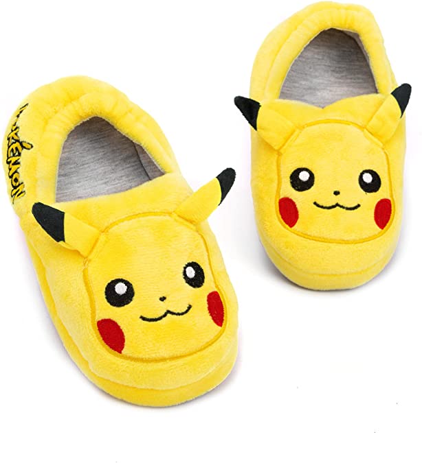 Pokemon Pikachu Slippers for Boys and Girls 3D Character Kid's Footwear