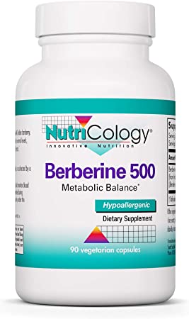 NutriCology Berberine 500 - Metabolic Liver Support - 90 Vegetarian Capsules