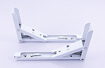 SHADIAO 2PCS Steel Folding Shelf Bench Table Folding Shelf or Bracket Short Release Arm (8 Inch)