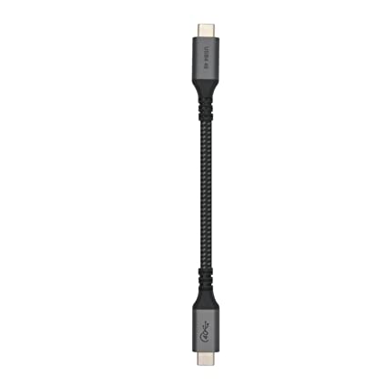 Vebner 6-Inch Extra Short USB4 Cable - 40Gbps Supports 100W (20V, 5A) Charging - Compatible with Thunderbolt 3 and USB-C (1-Pack)