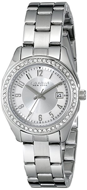 Caravelle New York Women's 43M108 Analog Display Analog Quartz White Watch