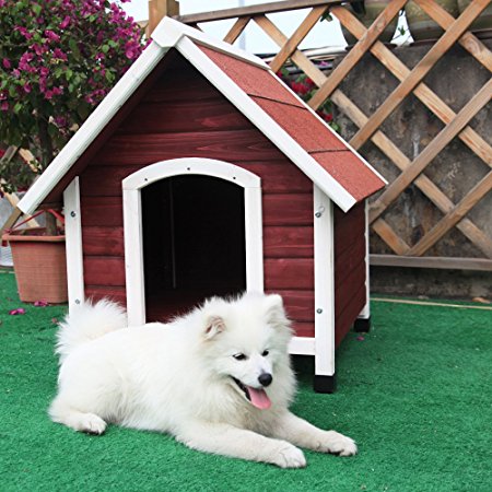 Petsfit Wood Dog House, Dog House Outdoor