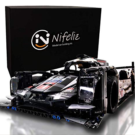 Nifeliz Sports Car 919 MOC Building Blocks and Engineering Toy, Adult Collectible Model Cars Kits To Build, 1/9.5 Race Car Model (1586 Pcs, Standard)