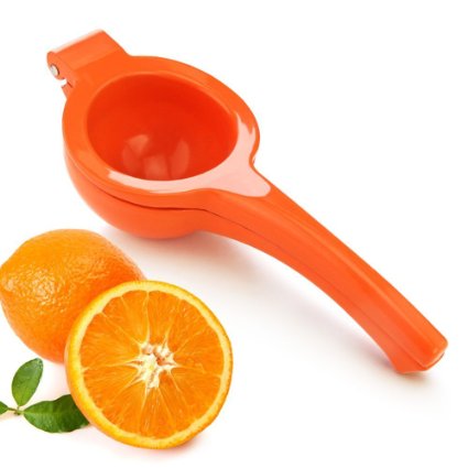 New Star Foodservice 42863 Enameled Aluminum Orange Squeezer, Orange
