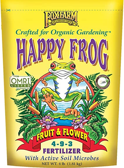 Fox Farm FX14650 FoxFarm Happy Frog Fruit & Flower Fertilizer, 4 lb Bag Nutrients