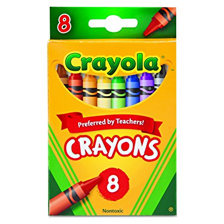 Crayola 523008 Classic Color Crayons, Peggable Retail Pack, Peggable Retail Pack, 8 Colors