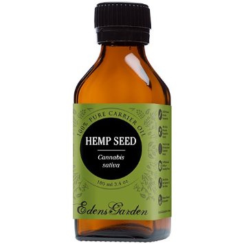 Hemp Seed 100 Pure Carrier Base Oil- 34 oz 100 ml by Edens Garden