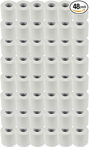 Absorbent Industries 450 Sheets 2-Ply Toilet Paper Professional Industrial Bulk Packaged Bathroom Tissue, 48 Rolls, White