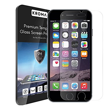 iPhone 7 Glass Screen Protector, Kroma [Krystalin Series] World's Thinnest Ballistic Glass, 99.9% Touch-screen Accuracy, Ultimate Protection from Bumps, Drops, and Scrapes