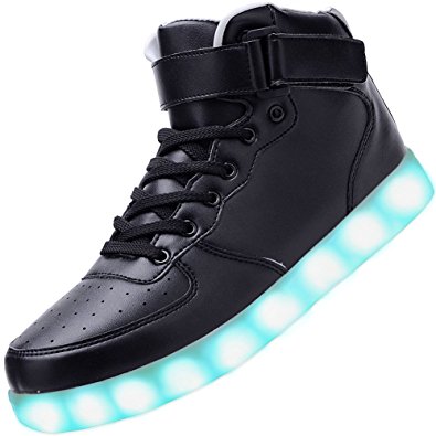 Odema Women High Top USB Charging LED Shoes Flashing Sneakers For Christmas