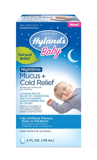 Hyland's Baby Night Time Mucus and Cold Relief Medicine, 4 Ounce