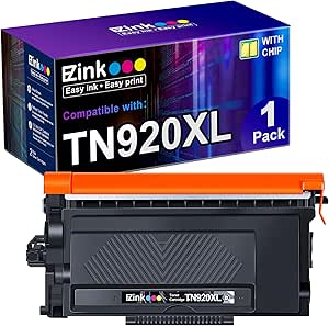 E-Z Ink TN920XL TN920 Toner Cartridge HL-L6210DW: Compatible for Brother TN-920XL TN-920 High Yield to Use with HL-L6210DW HL-L5210DW HL-L6210DWT HL-L5210DN HL-L5210DWT (1 Black, with Chip)