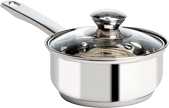 Ecolution Pure Intentions Stainless Steel 1-Quart Saucepan with Glass Lid