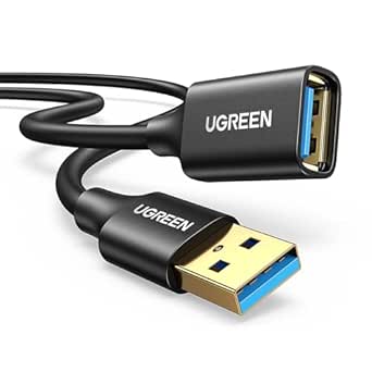 UGREEN Câble Rallonge USB 3.0 Câble Extension USB 3.0 Mâle A vers Femelle A 5Gbps Compatible avec Manette de Jeu Clé USB Hub USB Disque Dur Externe Clavier Imprimante Webcam (5M)