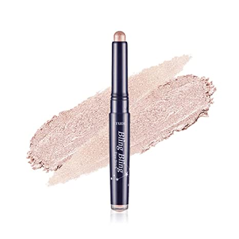 ETUDE Bling Bling Eye Stick (#15 Peach Swan Star) 21AD | Long-Lasting Eye Shadow Stick with Blinding Glow and Soft Creamy Texture for Shining Eyes