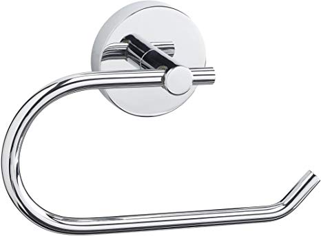 Croydex Flexi-Fix Romsey Toilet Roll Holder with Zinc Alloy Construction, Chrome