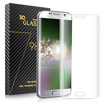 DigiBona Galaxy S7 Edge Screen Protector, [Full Edge Coverage] 3D Tempered Glass Screen Cover for Samsung Galaxy S7 Edge-Transparent
