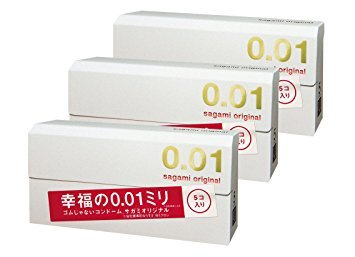 SAGAMI ORIGINAL 001 5pcs Regular-size 0.01mm  (3Packs)