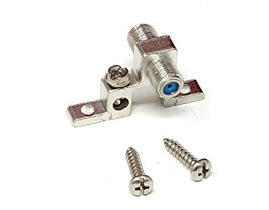 Corpco 3Ghz F-Pin Coax Grounging Block w/mounting Screws for TV and Satelite