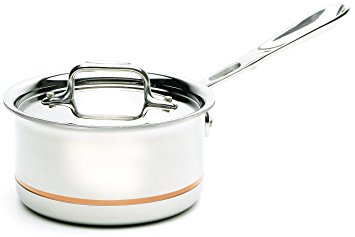 All-Clad 6201.5 SS Copper Core 5-Ply Bonded Dishwasher Safe Saucepan / Cookware, 1.5-Quart, Silver