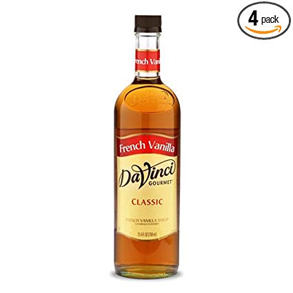 DaVinci Gourmet Classic Coffee Syrup, French Vanilla, 25.4 Fluid Ounce (Pack of 4)