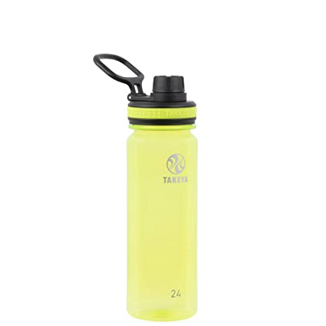 Takeya Tritan Sports Water Bottle with Spout Lid, 24 oz, Wild Lime