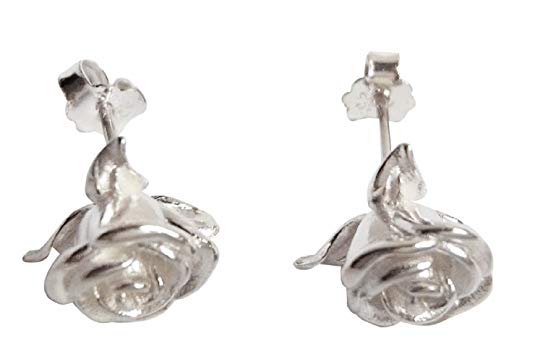 Earrings For Sensitive Ears Earrings For Women Sterling Silver Girls Ladies Silver Earrings Studs Rose Silver Stud Earrings With 925 Stamp Good Quality Gift