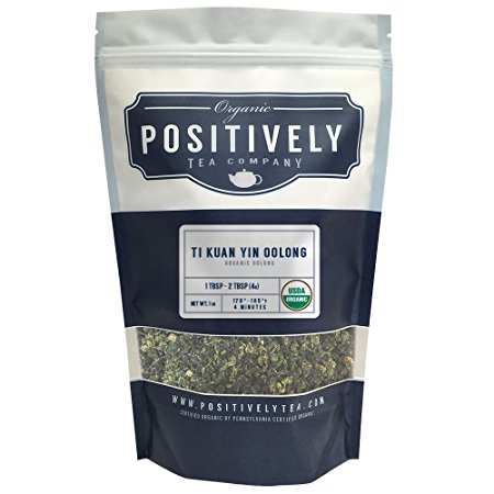 Organic Ti Kuan Yin Oolong, Loose Leaf Bag, Positively Tea LLC. (1 lb.)