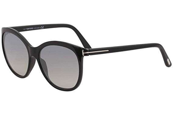 Sunglasses Tom Ford FT 0568 Geraldine- 02 01C shiny black / smoke mirror