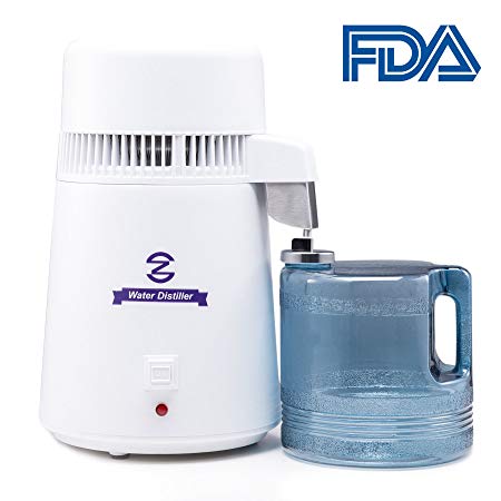 Water Distiller, FDA Approved Water Distillers, Distilling Pure Water Machine for Home Countertop Table Desktop, 4L Distilled Water Making Machine, 4 Liter Water Purifier to Make Clean Water for Home