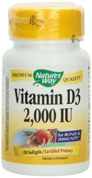 Natures Way Vitamin D-3 2000 Iu Softgels 120-Count