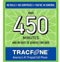 Tracfone 450 Minute Prepaid Card